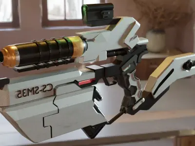 sci- fi gun 3D model