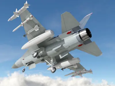 f16 fighter  Low-poly 3D model