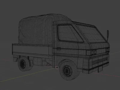 Charming Vintage Store Truck 3D model