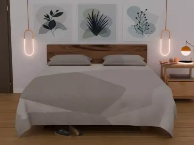 Modern Bed Free Free 3D model