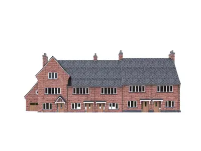 English Brick House 05 Low-poly 3D model