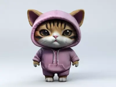Kawaii Club Cute Cat 3D model