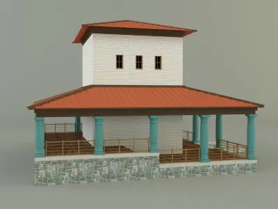 gallo roman temple of mars caturix 3D model