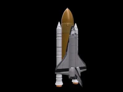 Space Shuttle Low-poly 3D model