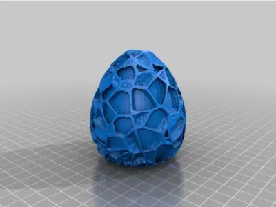 Cracked Egg LED Cover Decor Free 3D print model