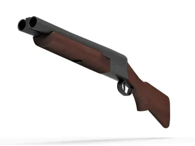 Double Barreled Shotgun Boomstick from The Evil Dead 3D model