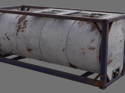Tank Container 1B Low-poly 3D model