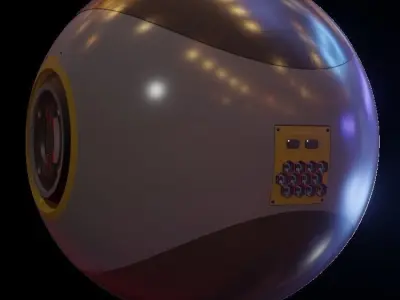 Spectator space ball with light Free 3D model