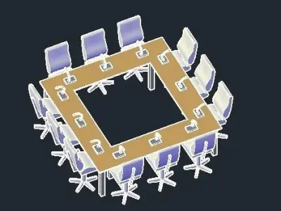 Table of conference 3D model