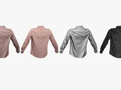 001285 pink mans t-shirt Low-poly 3D model