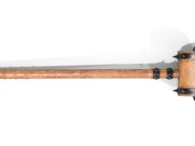 Medieval Thorn Hammer Low-poly 3D model