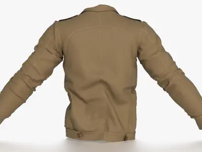 BOMBER military jacket 3D model