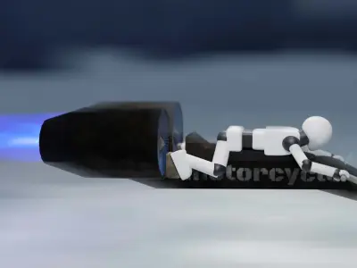 Soace motorcycle Free low-poly 3D model