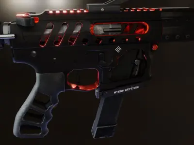 AR15 to 9mm conversion kit Low-poly 3D model