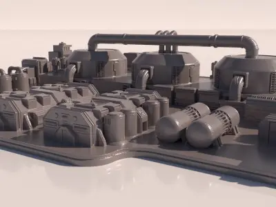  Sci-fi Factory for 3Dpint 3D print model