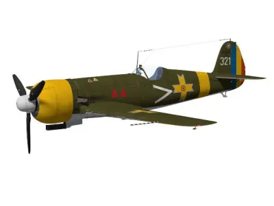 IAR81C wwii fighter plane 3D model