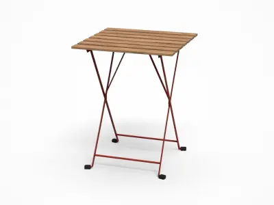 TARNO table red Low-poly 3D model