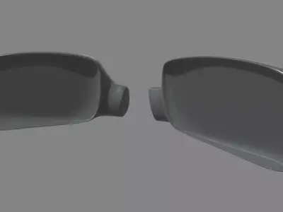 Car Mirror 011 Low-poly 3D model