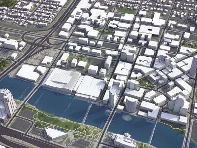 Grand Rapids Low-poly 3D model