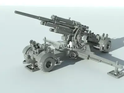 Flak 88mm Anti-aircraft for print 3D print model
