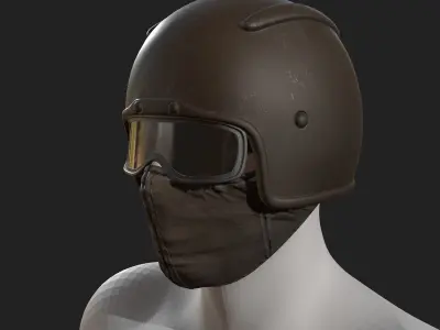 Helmet scifi military combat fantasy cyborg space armor  Low-poly 3D model