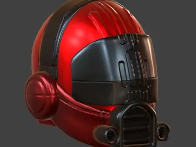 Helmet plastic mask Low-poly 3D model Low-poly 3D model Low-poly 3D model