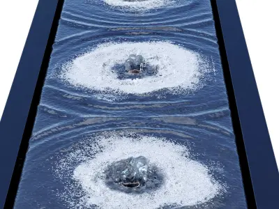 Adezz Aluminium Water Tables 3D model