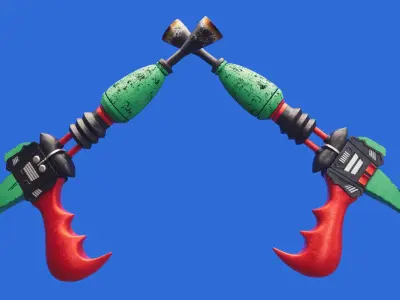 Martian Gun Low-poly 3D model