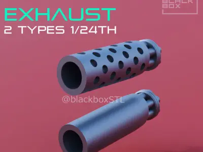 CUSTOM EXHAUST FOR DIECAST AND MODELKITS 1-24th 3D print model