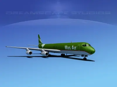 Douglas DC-8-63F MasAir 3D model