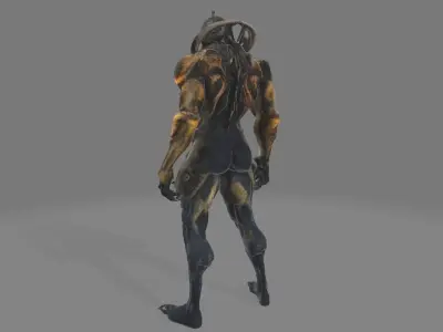 Futuristic Alien Inspired Armor Statue 3D model