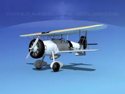 Curtiss F-11-C2 Goshawk V05 3D model