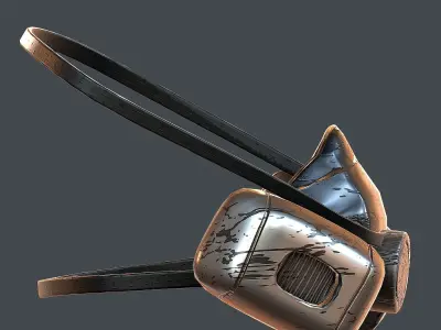Gas mask helmet 3d model scifi Low-poly  Low-poly 3D model