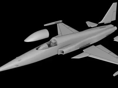 STL FILES OF SCALE MODEL F-5 TIGER Scale 1-48 3D print model