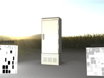 Electrical Distribution Cabinet 93 Low-poly 3D model