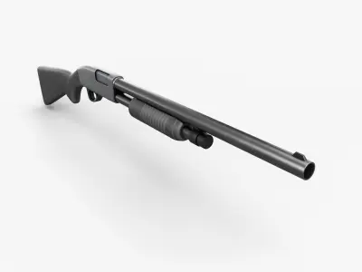 Shotgun Game Ready Low-poly 3D model