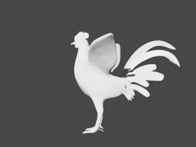 rooster free Low-poly 3D model