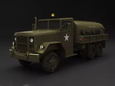 M49A2C Fuel Servicing Truck - M49 Fuel Truck 3D model