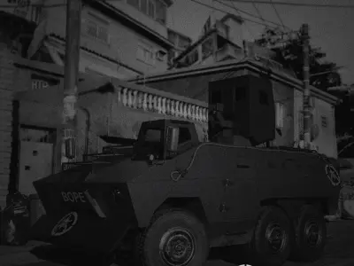 military vehicle urutu armored Low-poly 3D model