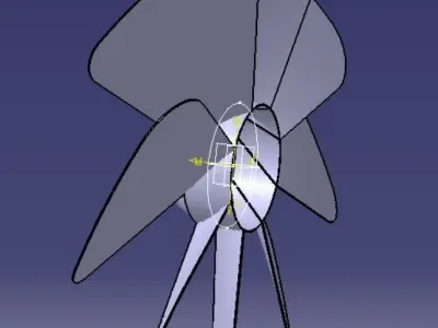 Propeller design model with eight blade 3D print model