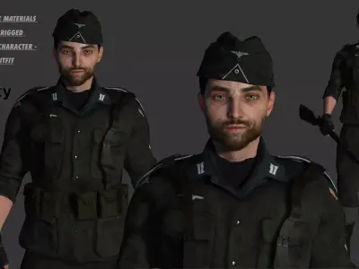 AAA 3D REALISTIC MALE CHARACTER - MILITARY ARMY OUTFIT Low-poly 3D model
