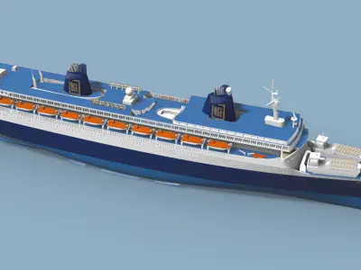 SS NORWAY cruise ship - final years version - full and waterline 3D print model