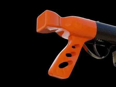 Speargun this model is made of metal and carbon Low-poly 3D model