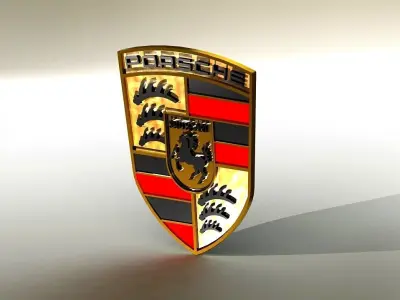 logo porsche 3D model