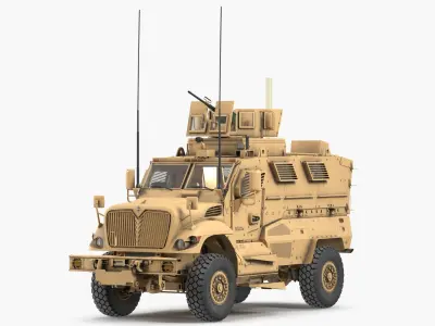 MaxxPro Armored Fighting Vehicle Rigged 3D model