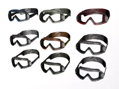 Military Gear Equipment Goggles Game Ready Low-poly 3D model