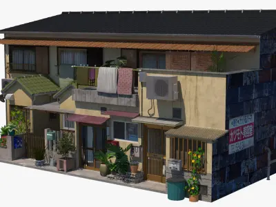 Osaka Townhouses PBR Remastered 3D model purchase