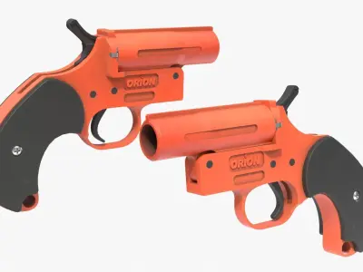 Flare gun Orion Low-poly 3D model