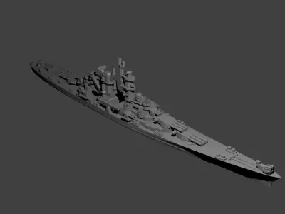 US Miniature WWII Warship Collection 3D print model