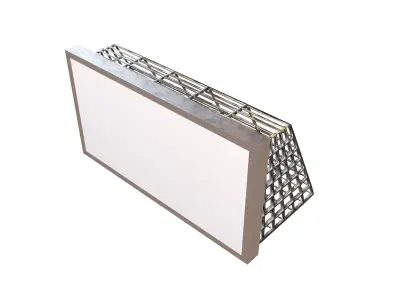 Advertising Display Mockup v2 001 Low-poly 3D model